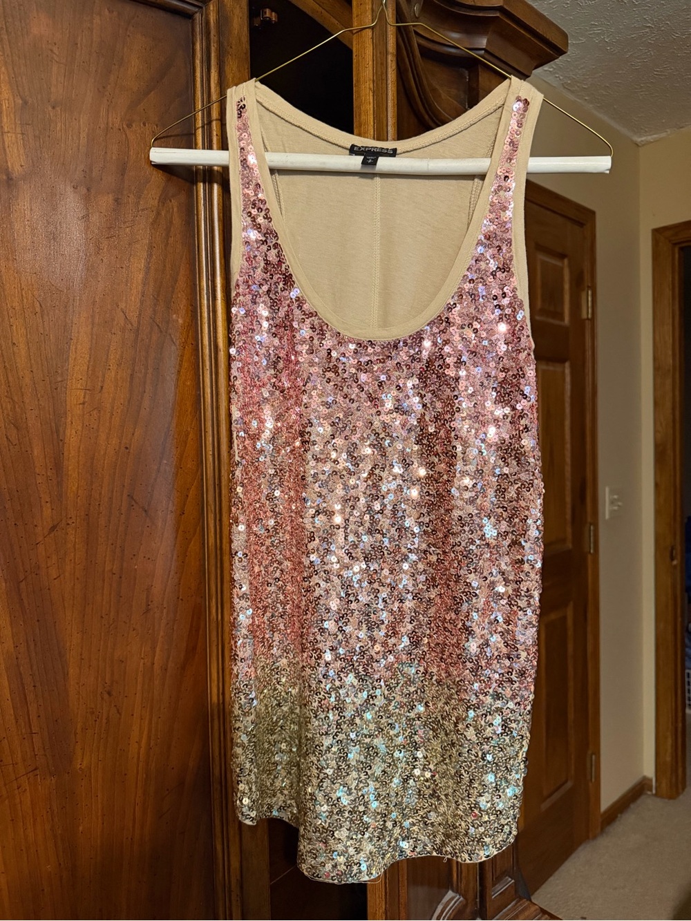 Express Lightweight Tank Top in Tan